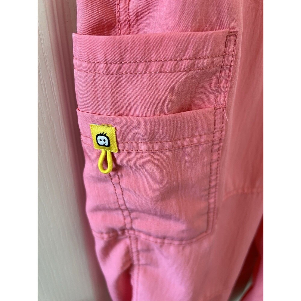 Women's Spread Good Cheer! Coral Scrub Pants 2X 7 Pocket Comfy Medical Wear - Picture 3 of 11